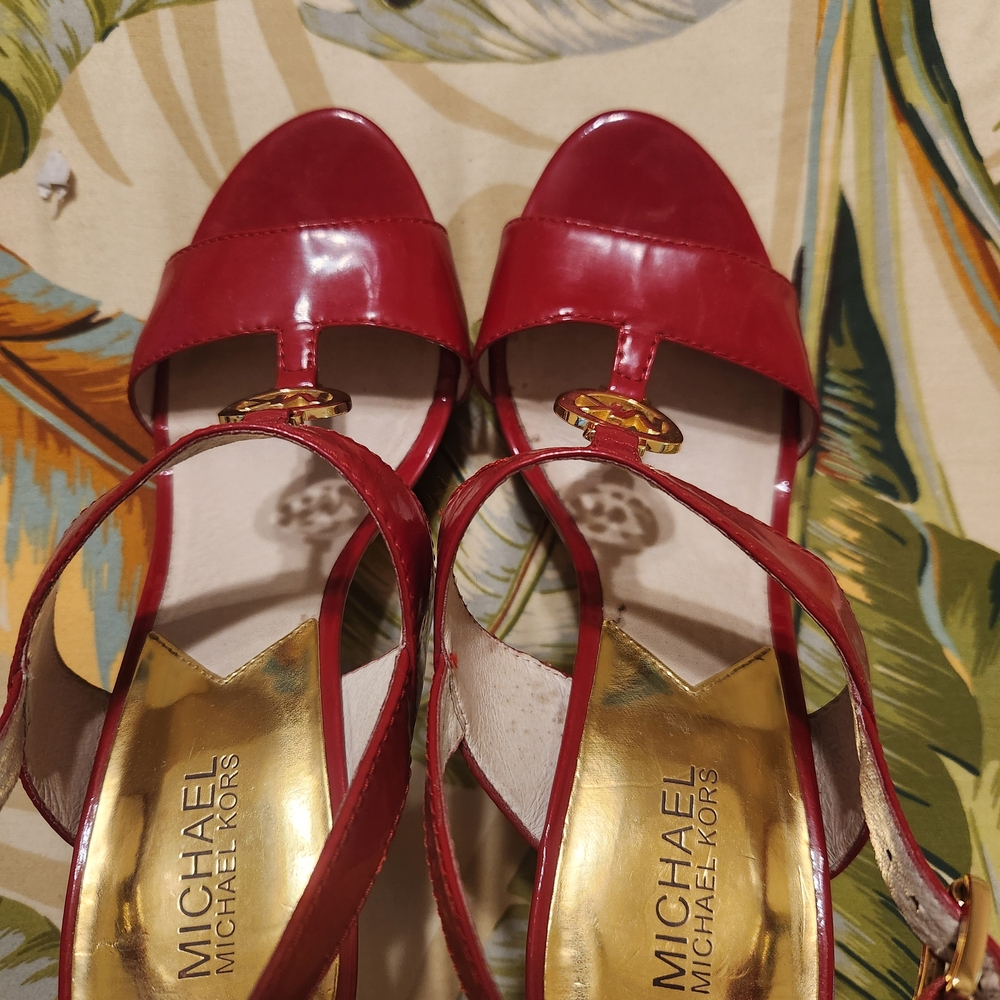 Michael Kors Glossy Red Sandals